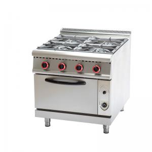 China Gas Type N.G. or L.P.G. 4-Burner Oven Stainless Steel Gas Cooker for Kitchen Restaurant wholesale