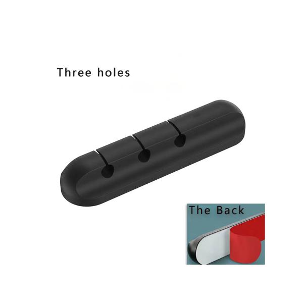 Factory Customized Silicone 3-Hole Jumper Manager Cable Clamp Data Cable Headphone Cable Storage And Aesthetic Organizer