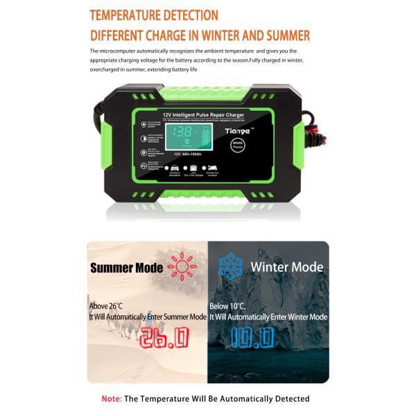 Caravan PWM Smart Battery Charger 12V 6A With Pulse Repair