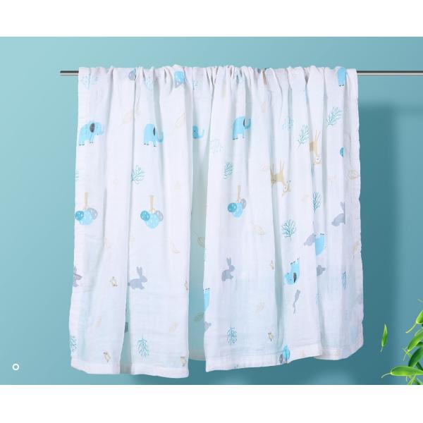 100% Cotton 120GSM crinkle Double Gauze Fabric No Fluoscent Agent