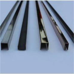 China 0.8mm 1mm U Profile Stainless Steel Trim Tile Edging Strips Decoration on sale