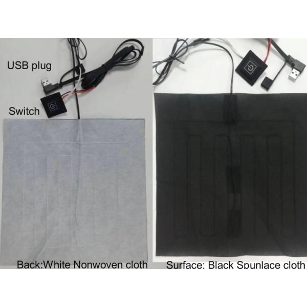 Custom Clothes Heating Pads 24*24cm For Heated Pillow 5V With USB Bend Head