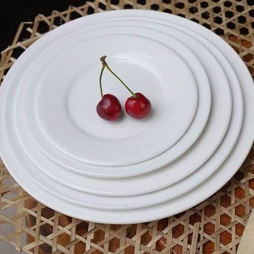 Super White 8inch Ceramic Plate for Charm Kitchen