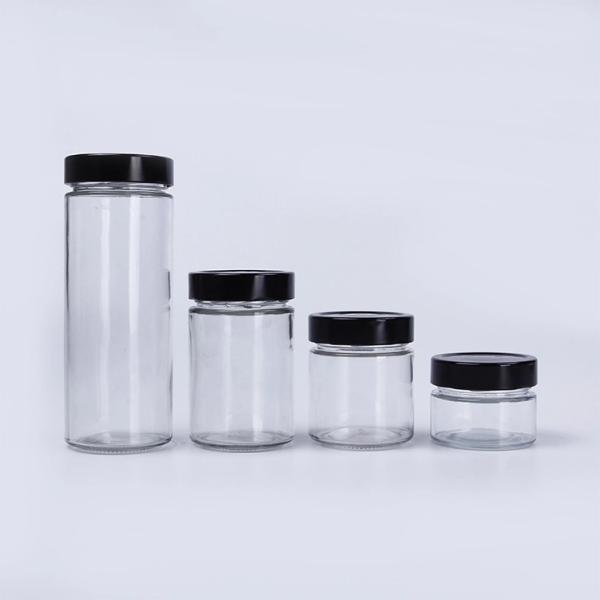 Clear 314ml 580ml Glass Storage Jars For Canning Food Jam