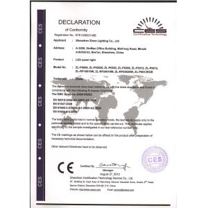 SHENZHEN ZLONE LIGHTING CO.,LTD Certifications
