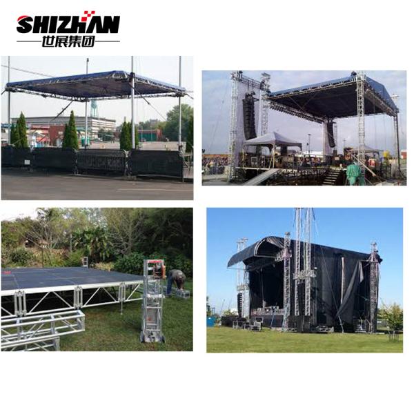 50x3mm Wooden Church Portable Stage Easy Install Event Aluminum Platform