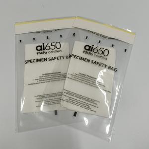 China Lab Ai 650 Biohazard Specimen Bag 4 Slot Top Self Adhesive on sale