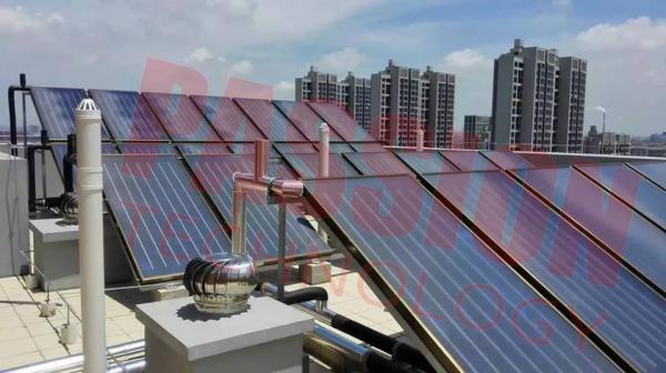 Quality CE Flat Plate Solar Collector For Hotel Heating System , Copper Pipe Solar Heat Collector for sale