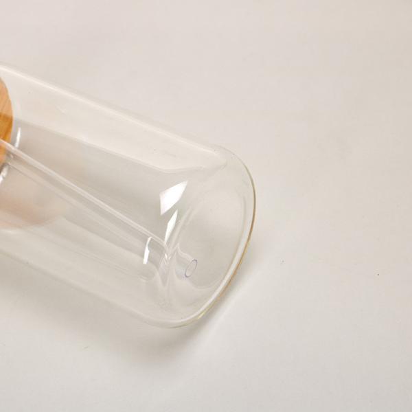 Customized Reusable Gradient Borosilicate Glass Water Bottle 16 Oz Glass Coffee Cups With Bamboo Lid And Straw Unique Design Gift For Daughter Best