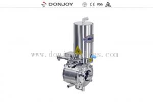 China DN65 Donjoy Double Seat Butterfly Valves B Type With Valve Chamber Can Be Flushed wholesale