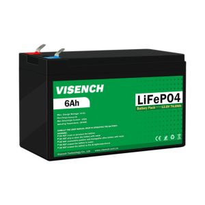 China Visench CE Certificate 12.8V 6Ah Rechargeable Battery LiFePO4 Lead Acid Replace Lithium Ion Battery 12V 6Ah wholesale
