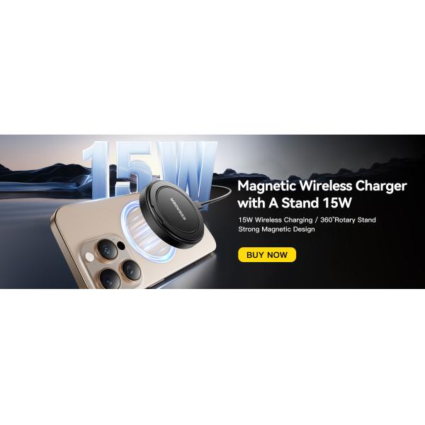 ESSAGER ES-WC18 15W Fast Wireless Charger for Best Phone Stand Charging PD Function and Fast Charging