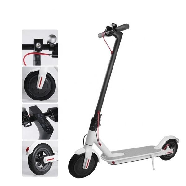 8.5 Inch Tire Electric Stand Up Scooter Whtie / Black Color With Double Braking System