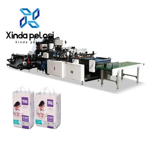 Eco Friendly Automatic Plastic Bag Making Machine For Diaper 30-80pcs/Min
