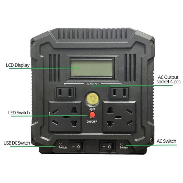 Pure Sine Wave Lifepo4 UPS Battery 12V 80AH Lithium Ion UPS System Portable Generator