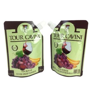 Reusable Spouted Liquid Stand Up Pouches , Customized Juice Spout Pouch