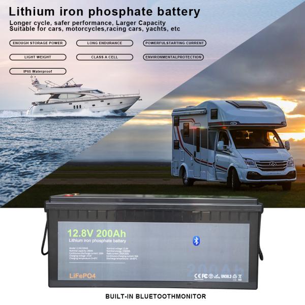 Built In BMS LiFePo4 Solar Battery 12V 200Ah Lithium Iron Phosphate Solar Battery