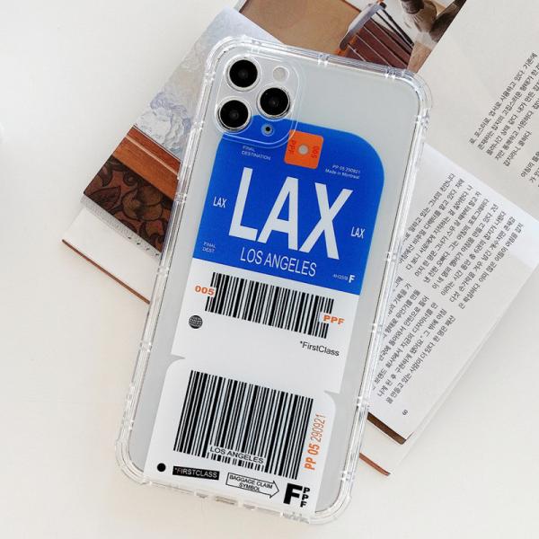 Iphone 12 Shockproof Phone Cases Boarding Pass Air Ticket City Plane slip free