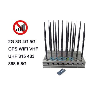 China 16 Antennas 5G Network Blocker Device 5-8w Each Band 315Mhz 433Mhz VHF UHF All GPS wholesale