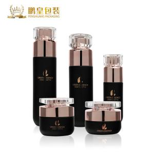 China Glass Cosmetic Bottle Face Cream Set Skincare Lotion Pump Glass Bottle on sale