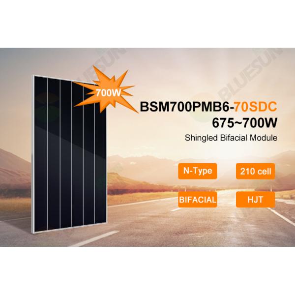 Bluesun HJT Manufacture Bifacial Shingled Solar Power Panel 700W 690W 680W 675Watt Mono Home Use 1000w Solar Panel Complete Kit