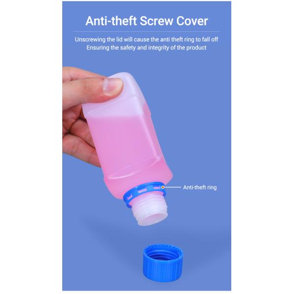 100ml HDPE Square Laboratory Reagent Bottle Containers Screw Cap