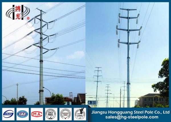Quality Multi Circuit HDG Polygonal Steel Electrical Utility Poles Anti Corrosion for sale