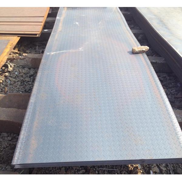 2000-12000mm Length JIS Standard Q235 A36 Q345 Mild Hot Rolled Carbon Steel Checkered Floor Plate with Ms Diamond Pattern