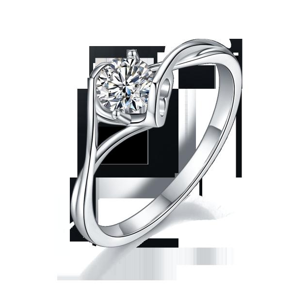 Women 3 Carat Natural Moissanite Ring Gemstone Wedding Promise Engagement