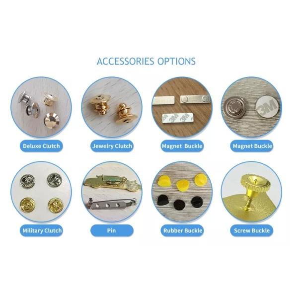 Golden Color Metal Badge 2.5cm 2.8cm 3cm Metal Brooch