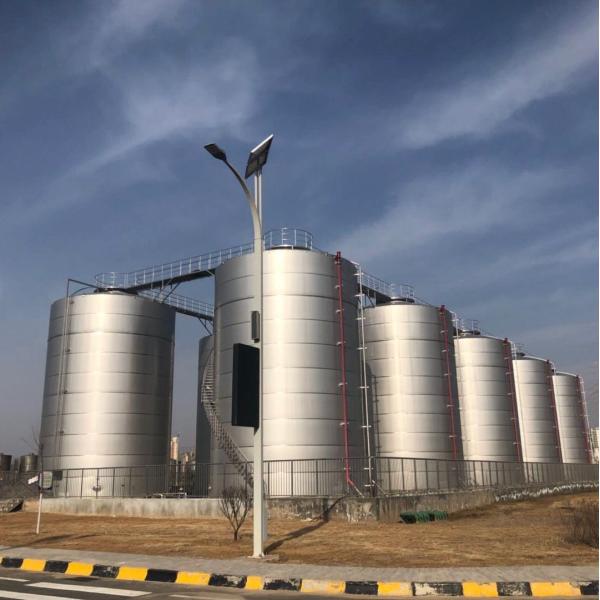 Cylindrical Stainless Steel Tanks For Milk Processing Storage