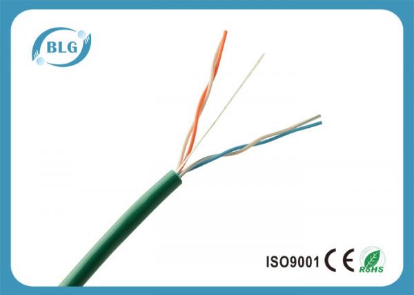 Quality 2 Pairs 4 Cores UTP Telephone Line Cable With 24AWG Bare Copper Conductor for sale