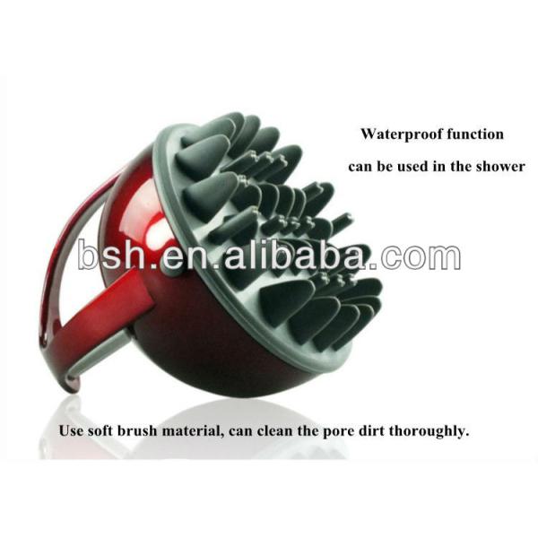 Waterproof Shampoo Scalp Massager 2 AAA Batteries Operated ABS Material