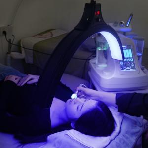 China Photon Theraphy Skin Rejuvenation LED Half Moon Light 3 Color Eyelash Extension Light RF Anti Aging wholesale