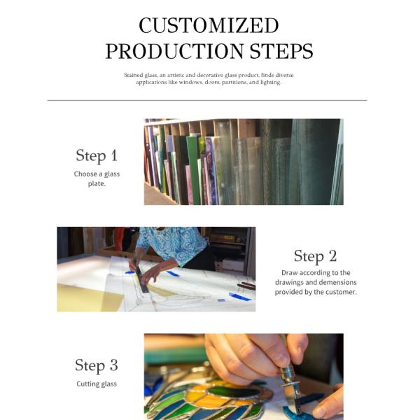 Colored Glass Window Panel Stained Arts and Crafts Interior Decoration