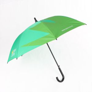 Curved Handle Promotional Gifts Umbrellas , Custom Printed Golf Umbrellas