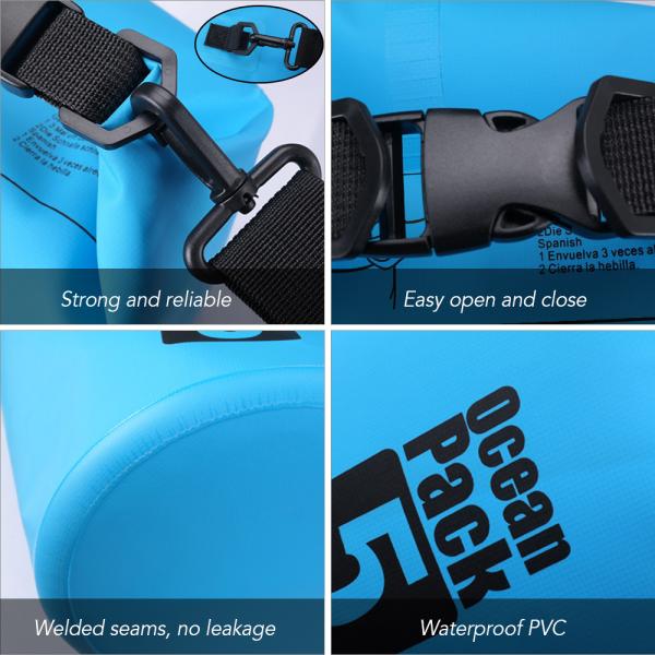 Customized 2L 10L 20L 30L 40L Foldable Dry Bag Backpack Waterproof