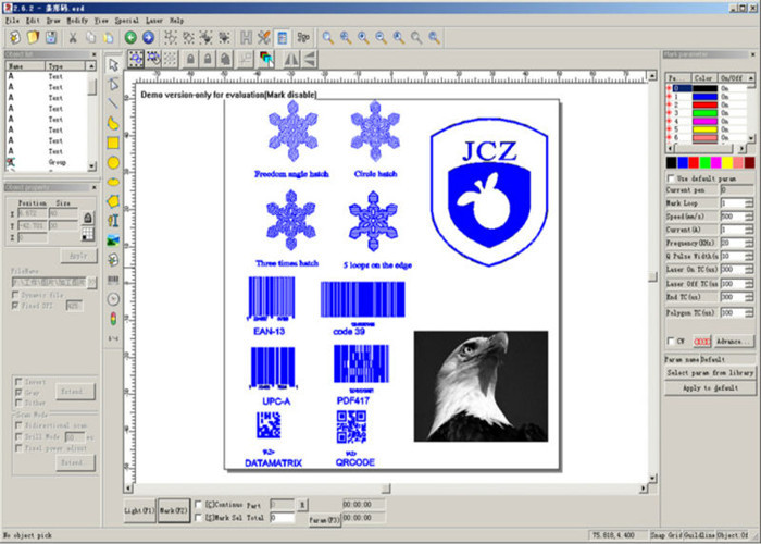 China EZCAD2 Green Laser Engraving Machine Software Double Axis / Z Axis wholesale