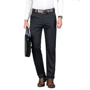 China 2022 Men's Formal Business Trousers with Baggy Pants and Top Coat in Plain Dyed Material wholesale