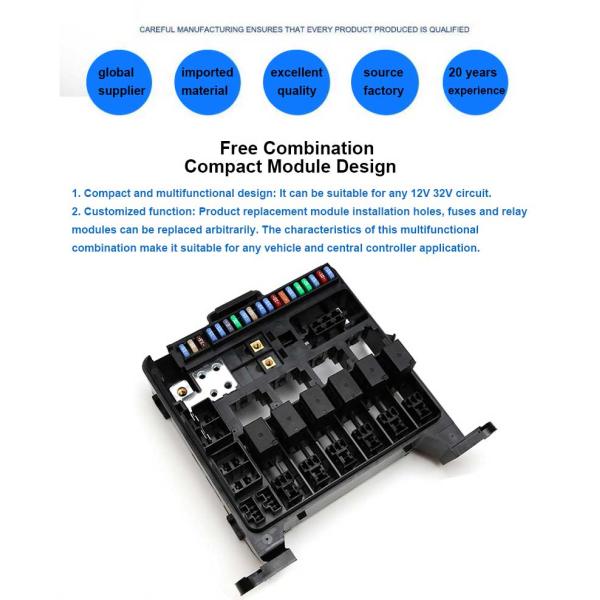 Power Distribution Car Engine Control Relay Fuse Box Relay Holder Blade Fuses Box For 4 PIN 5 PIN Relays