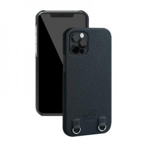 China OEM Protective Iphone Case , Real Leather Mobile Phone Case With Detachable Strap wholesale