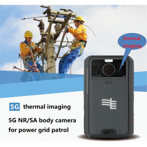 5G NR/SA Thermal Imaging Body Camera 4K HD 3500mah Dual Battery EIS 4G 64GB 3.1inch LCD
