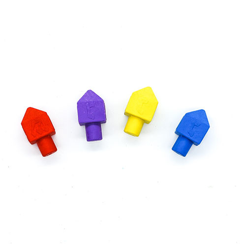 Cute Five star shaped printing smile face customised eraser , custom stationery