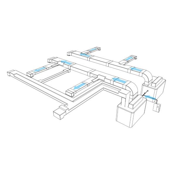 Electrical Wall Mounted 150ml Hvac Scent System With Lock , White Powder Metal