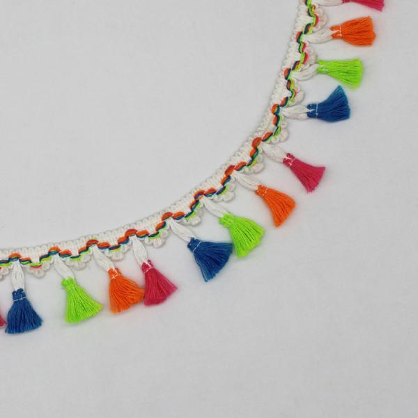 Curtain 100% Polyester Multicolor Brush Fringe Tassel