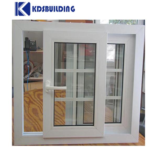 KDSBuilding Plastic Windows Pvc Sample Design Double Glaze Upvc Slide Window With Security grill