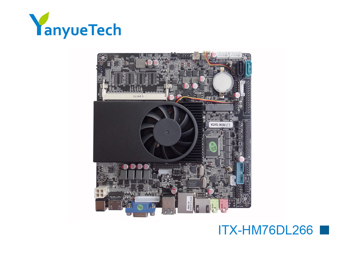 China Intel® PCH HM76 Core I7 Mini ITX Motherboard 12v Dc With Cpu HM76 Chip 2 LAN 6 COM 6 USB wholesale