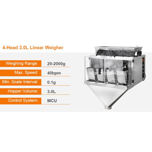 Linear Weigher Automatically For Grain Products Linear Weighers For Cashew Nut Filling Packing Machine