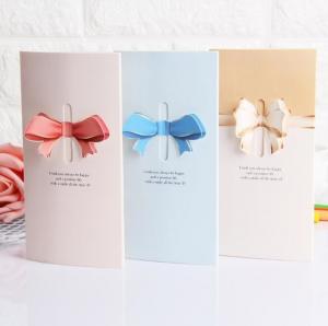 China Cardboard Personalised Printed Cards 8x16cm Folding For Congratulating Greeting wholesale