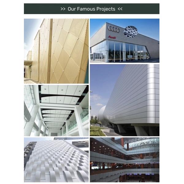 Carved 2mm 5005H24 Aluminium Curtain Wall Systems
